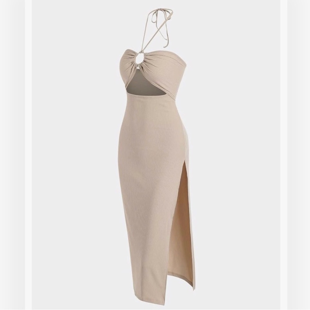 ZAFUL Midi Halter Cut Out Dress NWT - Picture 2 of 6